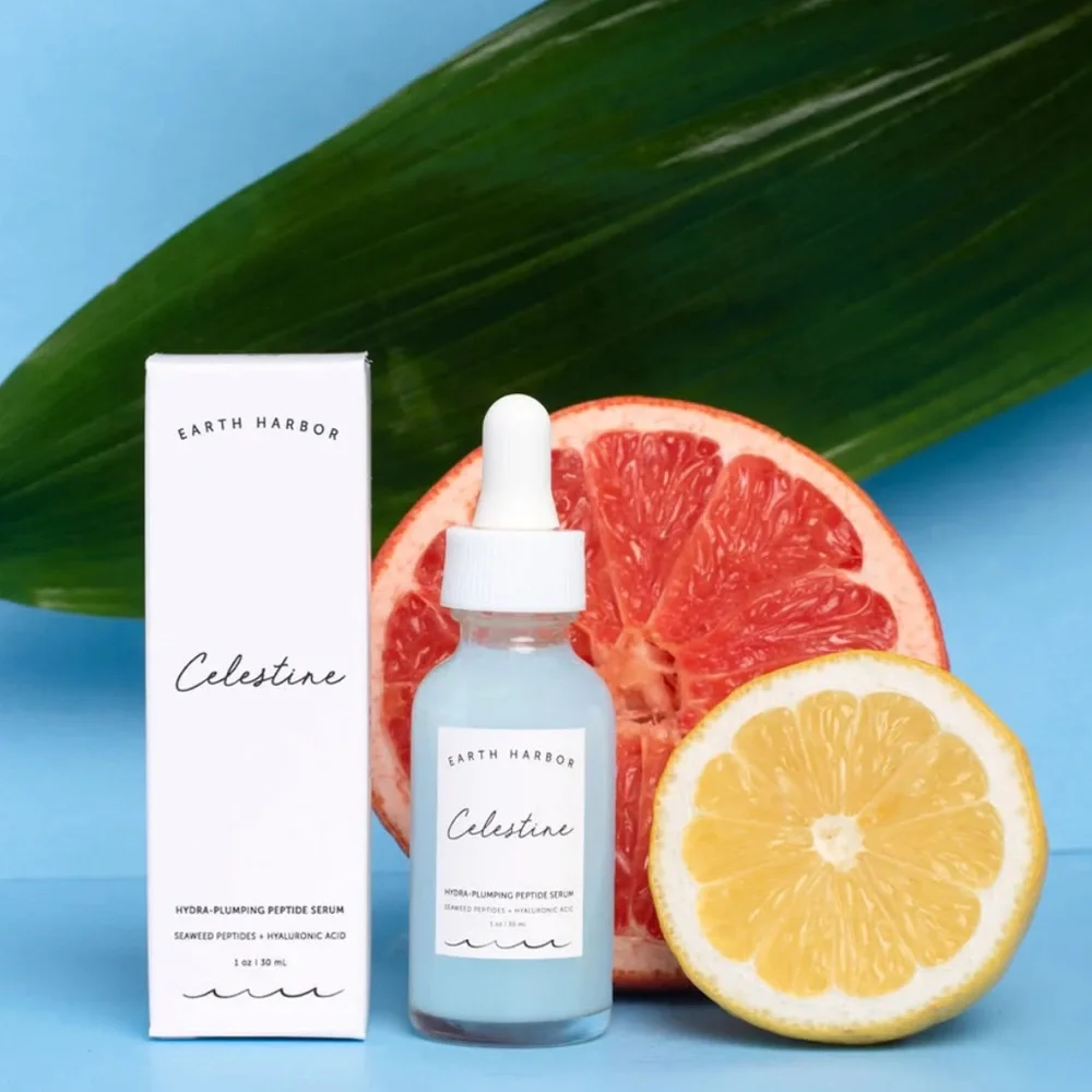 EARTH HARBOR CELESTINE Hydra-Plumping Peptide Serum 1oz $45 NIB CLEAN BEAUTY